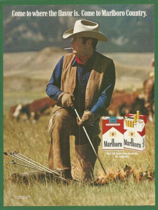 Marlboro Cigarettes - 1985 Vintage Print Ad
