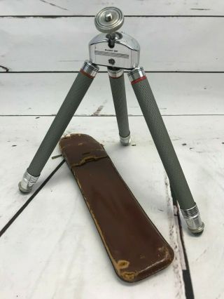 Vintage Camera Tripod Bilora Model Biloret 2017 Extends Approx 8 " To 43.  5 " Gray