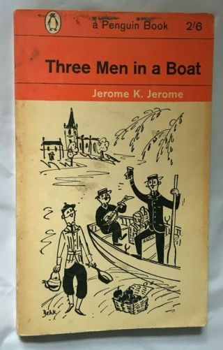 Vintage Penguin - Three Men In A Boat - 1963 Paperback Book By Jerome K Jerome