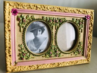 Belladonna Retro Vintage Hand Made In Canada Frame Of Two Oval Photo 8 " X 5,  3 "