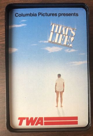 Twa Airlines “that’s Life” On - Board Movie Playing Cards