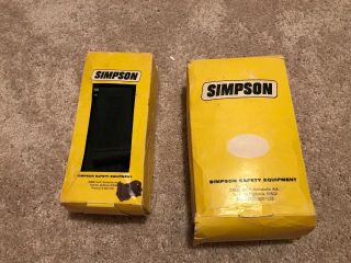 2 Boxes Of Vintage Simpson Racing Harness Seat Belt Set A - 102 & A - 106