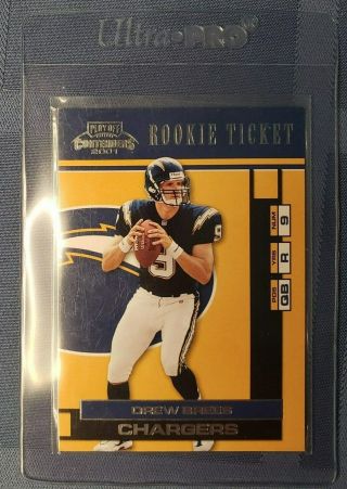 Drew Brees 2001 Playoff Contenders Sample 124 Rc Rare