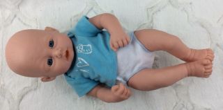 Vtg Newborn Anatomically Correct Premie Baby Boy Blue Eyes Doll 12” Vinyl