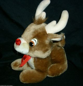 8 " Vintage Rudolph The Red Nosed Reindeer Applause Stuffed Animal Plush Toy 1980
