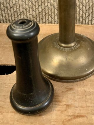 ANTIQUE Western Electric Brass CANDLESTICK TELEPHONE - Kellogg Earpiece. 2
