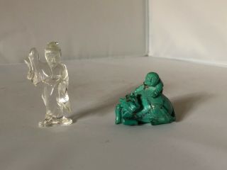 Group Of Chinese Minature Semi Precious Stone Carvings