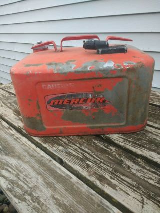 Vintage Gas Tank Mercury Outboard Fuel Can.