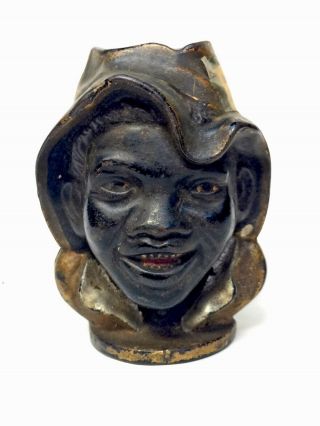 Antique A.  C.  Williams Two Faced Black Boy Cast Iron Still Bank Double Americana