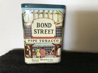 Bond Street Pipe Tobacco Tin,  4 - 1/2” X 3”