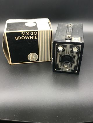 Vintage Kodak Brownie Six 20 D Film Box Camera England 1940 