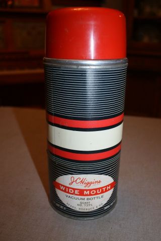 Vintage J.  C.  Higgins Sears Roebuck & Co Quart Vacuum Bottle Thermos 7375