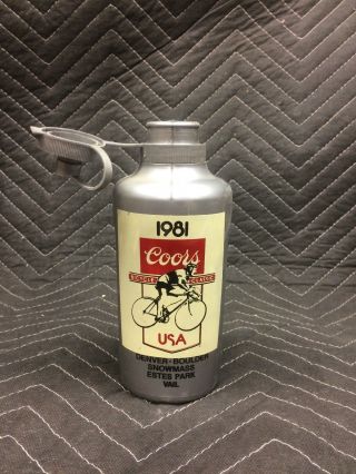 Vintage Nos Coors International Bicycle Classic 1981 Water Bottle 7” Mariplastic