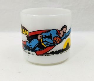 Vintage Federal Superman Milk Glass.  Cup,  Mug 1971 2
