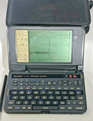 Vintage Sharp Wizard OZ - 9600 PDA Electronic Organizer Handheld Digital Assistant 3