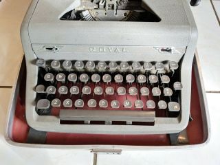 Vintage Royal Quiet De Luxe Typewriter With Case 1951 Grey Machine Yellow Case