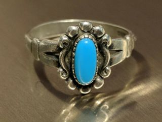 Vintage Sterling Silver And Turquoise Native American Woman 
