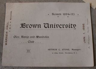Vintage 1800 ' s Princeton And Brown Banjo And Mandolin Club Programs 3