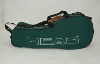 Vintage Head Tennis Deluxe Probag Retro Green Spell Out Big Logo