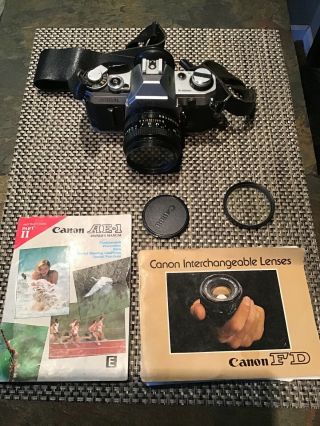 Vintage Canon Ae - 1 35 Mm Camera W/ 50 Mm Lens
