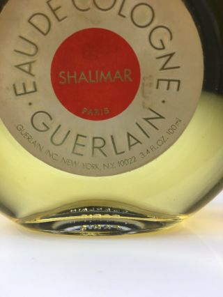 Vintage Guerlain Eau De Cologne 3.  4 Fl.  Oz.  by Shalimar 3