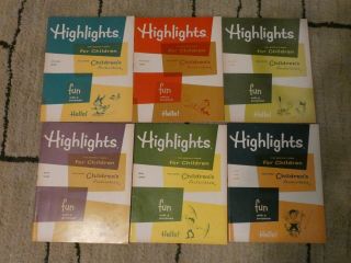 49 Consecutive Issues Vintage Highlights For Children Magazines 1969 - 1974