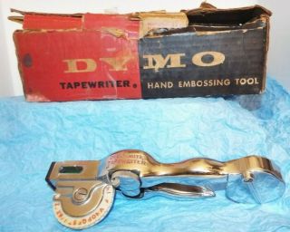 Vintage Dymo Tape Writer Instant Raised Letter Labels Hand Embossing Tool