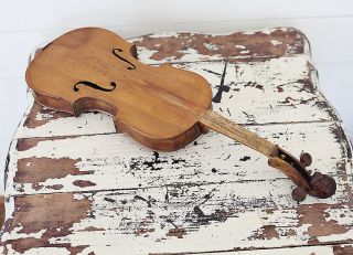 Early Antique Carved Lions Head Style Violin Fiddle Needs Restoration
