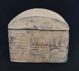 Very Rare Large Huge ancient Egyptian Amarna coffin mummy hieroglyphic antique 3