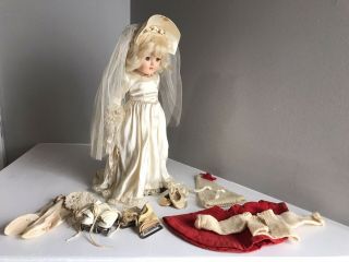 Vintage Ideal Toni Doll 14 " Blonde P - 90 1950s Plus Handmade Wedding Gown