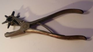Vintage Cs Osborne & Co 6 Hole Leather Punch Hand Tool - Harrison,  Nj