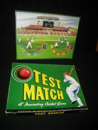 Vintage Test Match 1950s John Sands Boardgame Old Cricket Game Scoreboard