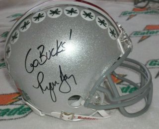 Ryan Day Signed Autographed Ohio State Buckeyes Riddell Mini Helmet
