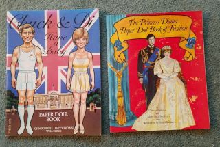 1982 Vintage Chuck & Di Have A Baby Paper Doll,  Princess Diana Book Of Fashion