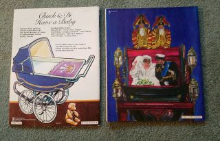 1982 Vintage Chuck & Di Have A Baby Paper Doll,  Princess Diana Book of Fashion 2