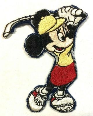 Vtg Disney Minnie Mouse Golfing Embroidered Sew On Patch 3”