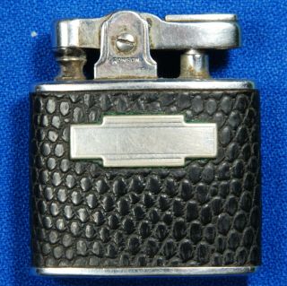 Vintage C.  1950 Ronson Standard Lighter - Black Snakeskin - Not Engraved