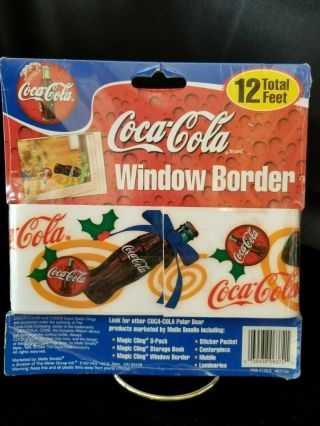 Vtg Old Stock Coca Cola Coke Christmas Window Border 1999 Reusable 12 Feet