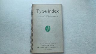 C & E Layton Ltd London Type Index 1958 Printing Publishing Typography Engraving