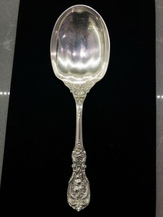 Reed & Barton Francis I 1 Sterling Silver Ice Serving Spoon Large,  Mono Lm,  9.  5 "