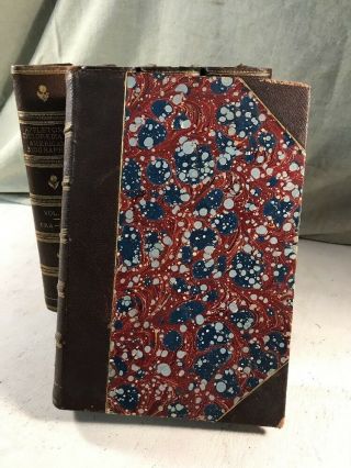 Encyclopedia of American Biography Antique Leather Bound Books History 3