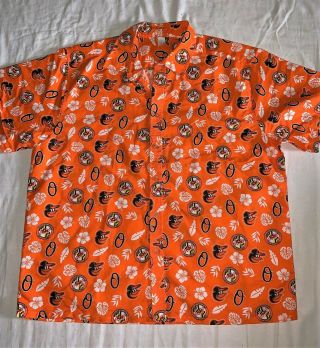Baltimore Orioles Stadium Giveaway Hawaiian Shirt,  Size Xl 2018 Limited Edition