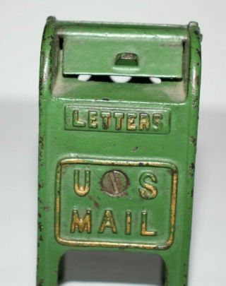 Vintage Toy Cast Iron US Mail Box Bank 3