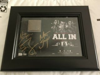 Aew: Official “all In” Framed Ring Autographed By Cody Rhodes,  The Young Bucks