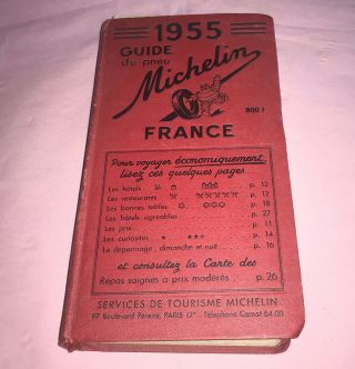 Vintage: Michelin Guide To France Book 1955 Motorists Car Map