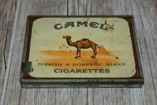 Vintage Camel Cigarette Tin Turkish And Domestic Blend