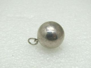 Vintage Sterling Silver Chime Pendant,  Orb,  9.  75gr.  22mm By 19mm,  Boho