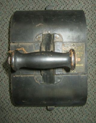 Antique General Electric Ac Motor Starting Switch - Wall Mount - Pat.  July 24 1900