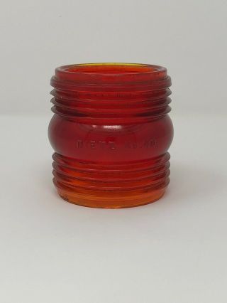 Vintage Dietz No.  40 Red Glass Globe Lens For Traffic Gard Lantern