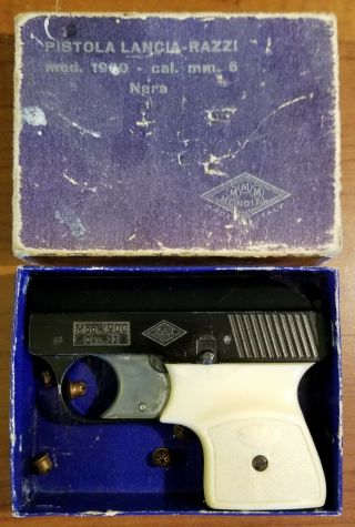 Vintage Eig Mondial Mod.  1900.  22 Cal Starter Pistol Made In Italy Brevettata Box